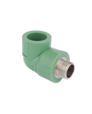 Codo Rosca Macho PPR 90º 25-1/2" (Termofusion) PPRCRM2512 Fittingsestandar