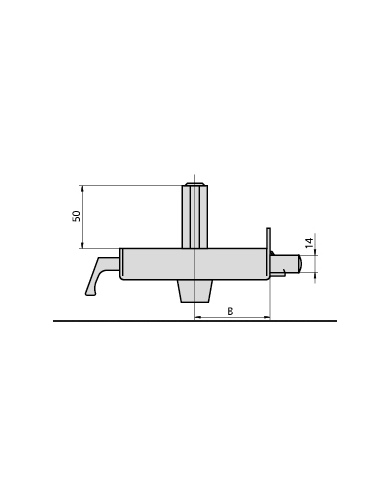 Cerradura llave Repsol 2 para puerta metálica. 5552R2 Lince